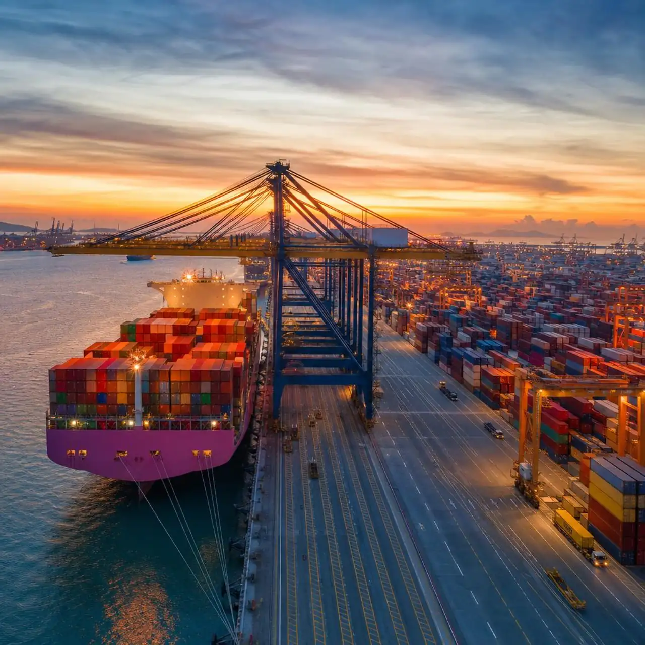 Port operations for ExpressWay Logistic ocean freight